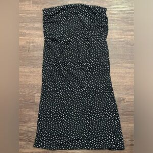 Abercrombie & Fitch Black and White Polka Dot Mesh Skirt Size Large